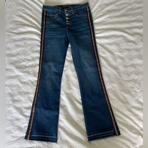 Veronica Beard Carolyn Baby Boot Cut Jeans with Side Stripes